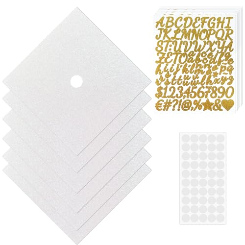 LUFEEMGA 2025 Graduation Cap DIY Decoration Kit, 6 Pcs Construction Paper and 6 Sheets Alphabet Adhe