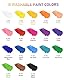 Nicpro 18 Farben große abwaschbare Temperafarbe für Kind (250ml×18), Acrylfarben Set Bulk Farbe liefert ungiftig Eierfarben für Kunst, Handwerk, Poster, Finger malen, Acrylfarbe für Schule, Haus
