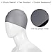 PATIKIL Silicone Swim Cap, 2 Pcs Waterproof Swimming Hat Non-Slip Adult Swimming Caps for Women and Men Swim Training Racing, Grey
