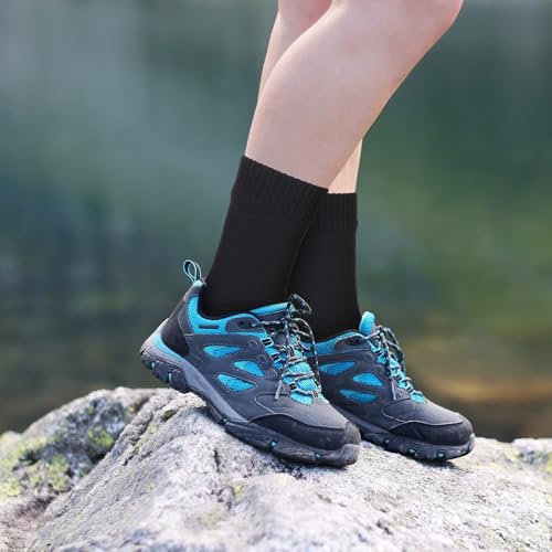 Jeyiour 2 Pairs Waterproof Socks Unisex Waterproof Breathable Outdoor Skiing Hiking Wading Fishing Socks for Men Women4