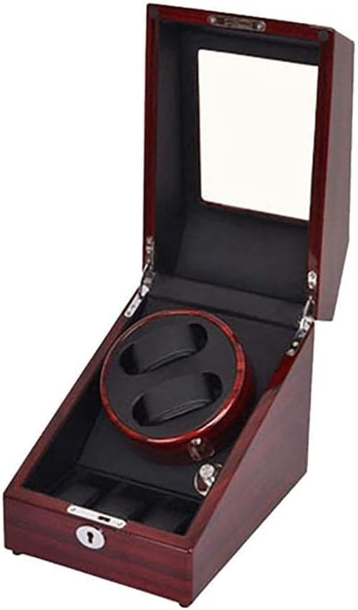 GeRRiT Watch Winders, Watch Winder 2 Watches Wooden,Automatic Watch Winder Box Watches Cases Watches Boxes Winders Display Storage Red