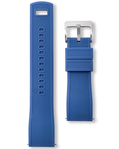 Bracelet montre silicone 22mm souple anti transpiration avec boucle acier brossee
