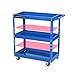 Kitchenhotel trolley-Jack Mall Multifunktionslaufkatze, Blaue kaltgewalzte Stahlwerkzeug-LKWs, Werkstatt-Servicewagen, Last 200 Kilogramm