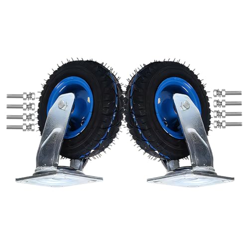 Roulettes pneumatiques en caoutchouc robuste roues pivotantes silencieuses pour chariots