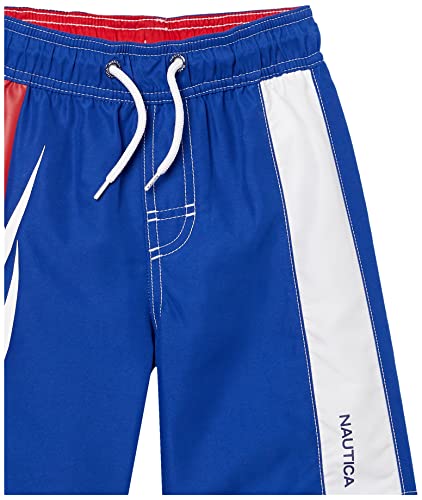 Nautica Boys' Swim Trunk With Upf 50+ Sun Protection, Exploded Surf The Web, 10-12 #TOP4