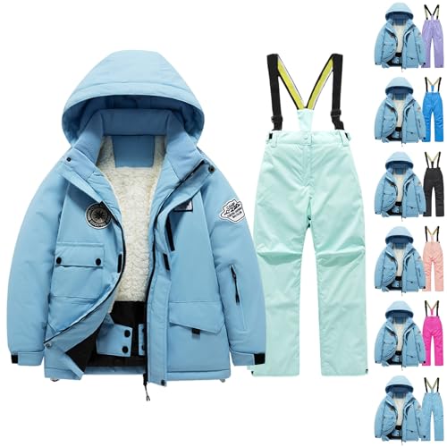 Betadog Snow Suits Kids Girls Boys 2 PCS Snowsuits Windproof Winter Outdoor Overalls Snowboarding Ski Suits