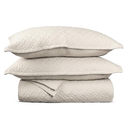 Image of MYTRIDENT Nectarsoft Italian Retreat King Size (228 cm x 274 cm) Bedcover Set, 100% Cotton, Linen