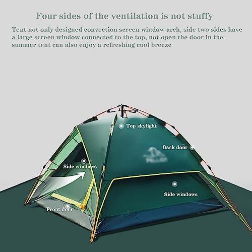 Carpa de campamento BNEI para 4 personas, doble puerta miniatura 6