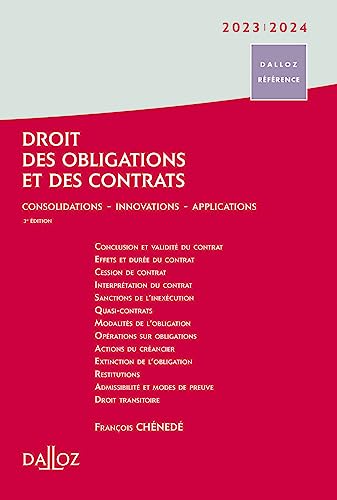 Droit des obligations et des contrats 2023/24 3ed