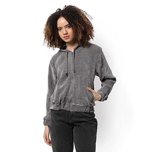 Image of PINACOLADA Women Stylish Zipper Sweatshirt Regular Fit for Casual Wear | Full Sleeves | Cotton | Sweatshirt Crafted with Comfort Fit and High Performance for Everyday Wear