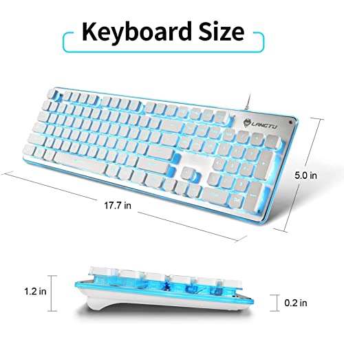 FASHIONMYDAY Membrane Gaming Keyboard All-Metal Panel Keyboard White Blue Light | Computers & Accessories|Accessories & Peripherals|Keyboards, Mice & Input Devices|Keyboards 3 41q7NuisfrL