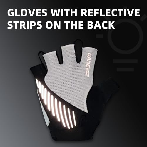 Image of Cycling Bike Gloves Padded Half Finger Bicycle Gloves Shock-Absorbing Anti-Slip Breathable MTB Road Biking Gloves for Men /Women