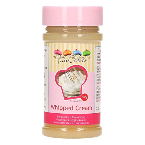 FunCakes Aroma de Nata de FunCakes: Aromas Alimentarios, Gran Sabor, Perfecto para Decorar Pasteles, Adecuado para Masas y Rellenos. 100 g