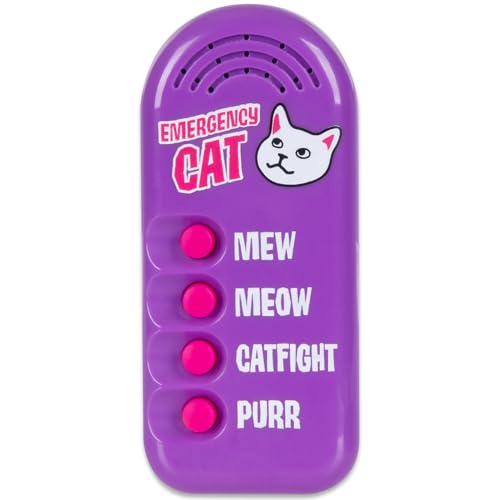 Image of Archie McPhee: Emergency Cat - Electronic Sound Maker, 3.5 inch Handheld Device, 4 Sound Effects: Mew-Meow-Purr-Catfight, Feline Fun Gag Gift, Novelty Toy