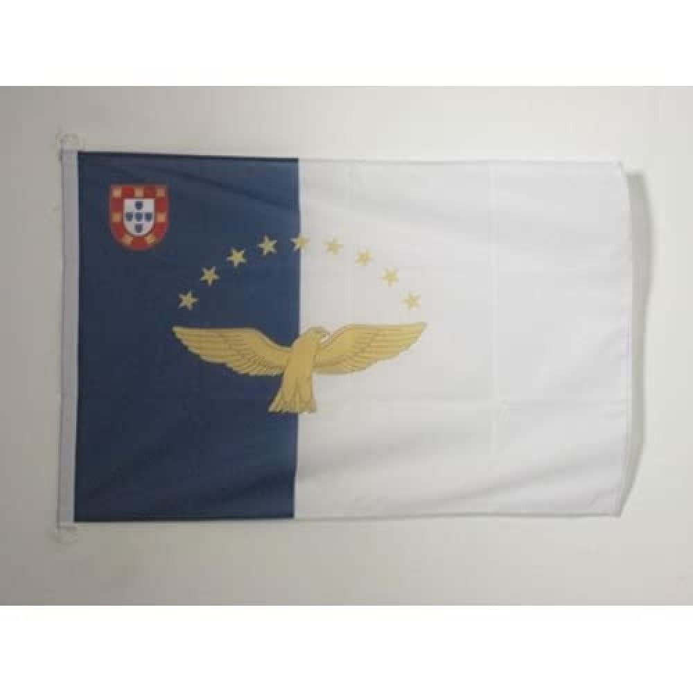 AZ FLAG Azores Nautical Pavilion 45 x 30 cm Portuguese Boat Flag 30 x 45 cm