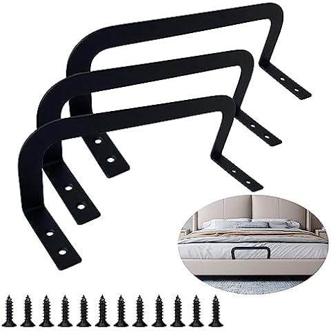 GYGhaoho 3 Pcs Black Mattress Retainer Bar, Keep Mattress Topper from Sliding, Stopper to Prevent Sliding Holder in Place, Anti Slip Mattress Gripper, Soft Bed Mattress Handle Bracket Cover
