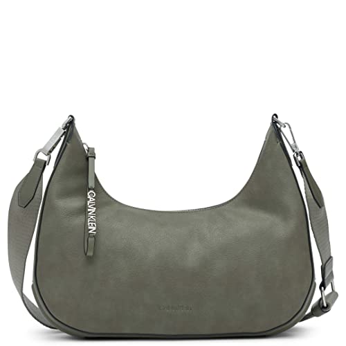 Image of Calvin Klein Womens Clay Top Zip Hobo Shoulder Bag