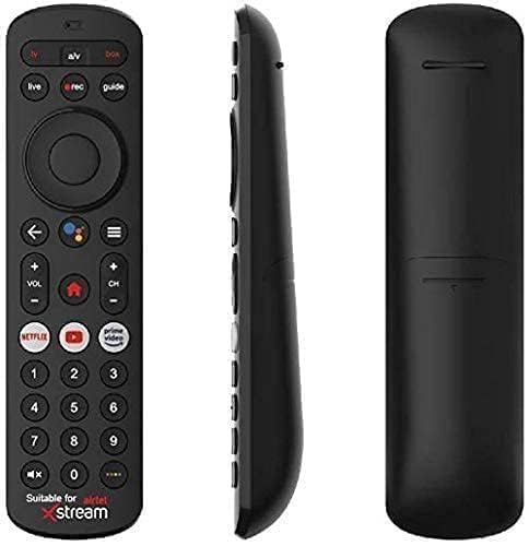 Image of Remote Compatible for Airtel Xstream Set Top Box - Without Voice - with Hotkeys (Netflix, YouTube and Prime Video) (NONVOICE). /