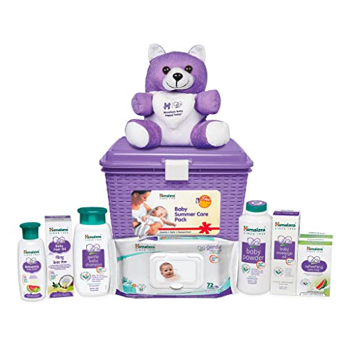 Himalaya Baby Festive Gift Basket (Pack of 7 with Teddy)