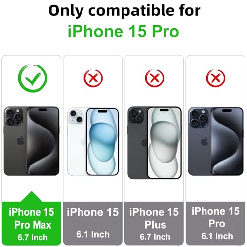 Coque iPhone 15 Pro Max design métallique durable rouge premium - 5