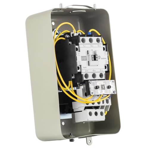 New Magnetic Motor Starter Control 5hp 1ph 230V definite purpose 28 amp w/ push button on/off miniatura 3
