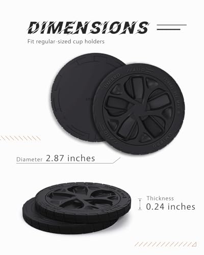 Posavasos para coche Umirro con diseño de neumático 2.87 pulg miniatura 4