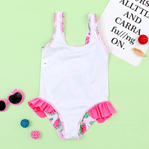 Traje de banho para meninas Fit and Flare Little Daisy Ruffled Traje de banho confortável de alta el