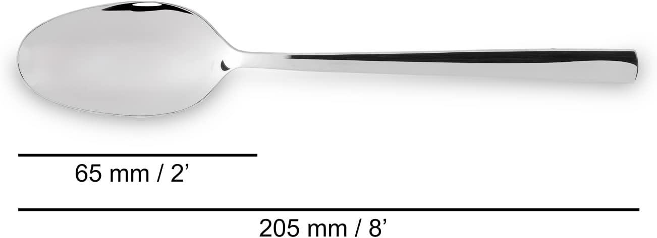 Arcos 24-Piece Flatware Set - Premium Stainless Steel Silver Cutlery Set with 6 Knives, 12 Spoons, and 6 Forks. All in One Monoblock Design