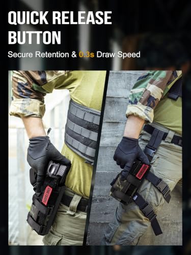 Image of OneTigris Right-Handed Nylon Pistol Holster, Belt & MOLLE Compatible
