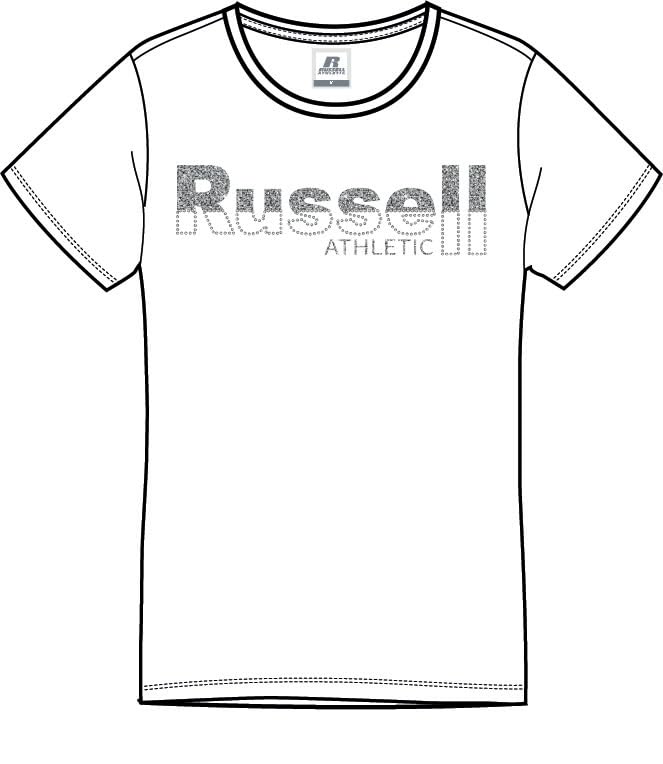 Russell Athletic A31741-UW-001 Irena-S/S Crewneck TEE Shirt T-Shirt Women's White Size M