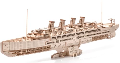 Little Story Titanic - Puzzle de madera 3D, diseño de barco de pasajeros, modelo transatlántico de madera, juego de manualidades creativo para construir uno mismo, regalo para jóvenes y adultos a