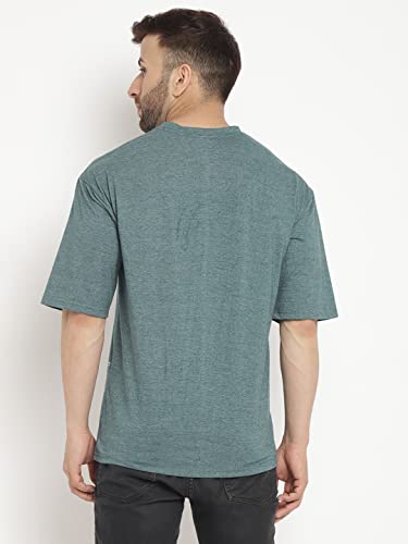 Image of GRITSTONES Men Oversized Half Sleeve Cotton T-Shirt