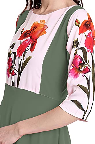 Image of ALC Creation Women's Crepe Printed A-Line Kurti
