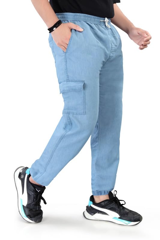 Image of Boys Cotton Basic Cargo Jogger Pants - Slim Fit - Available in L and XL