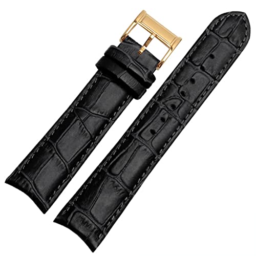 Bracelet de montre 20 mm en cuir de vache curve pour un style urbain