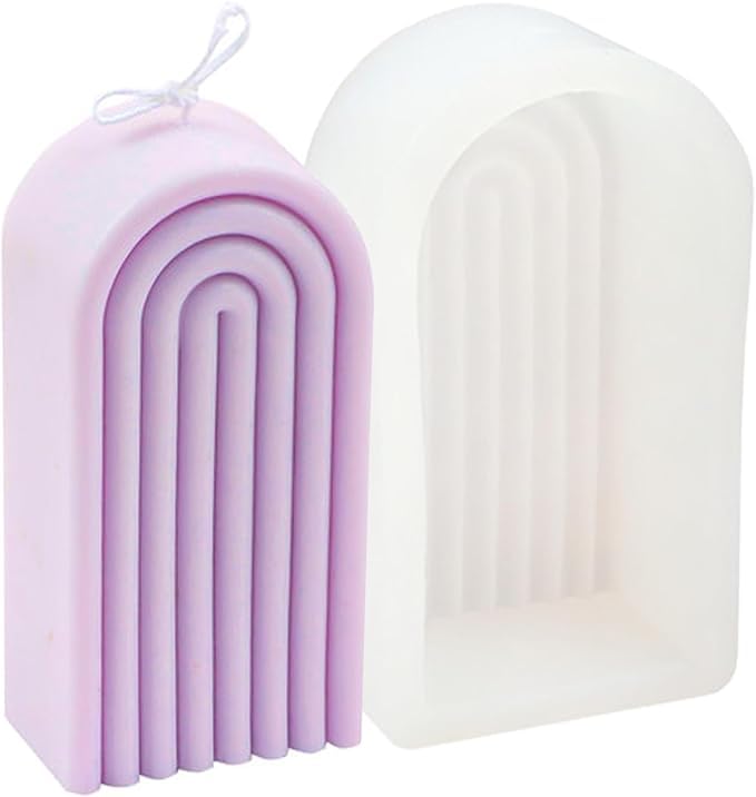 MoldBerry Silicone Multicolor Rainbow/Arch Candle Mould for Making U Shapped Candle, Soap, Chocolate, Lotion Bar Bath Bomb Clay Handicrafts Home Decoration - Pack of 1 (Multicolor)-image-25