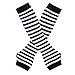 Grunge Alternative Arm Warmers Harajuke Emo Fashion Knitted Fingerless Gloves Emo Scene Punk Party Essential (Blue and White/Striped)