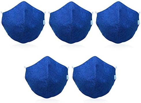 AIZOME PROTECT Cotton Denim Double Layered Reusable Face Mask (Pack of 5)