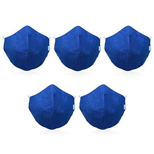 AIZOME PROTECT Cotton Denim Double Layered Reusable Face Mask (Pack of 5)