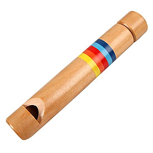 bismarckbeer Kinderen glijden houten leuke fluit fluit fluit muziekinstrument vroeg educatief speelgoed 5 Geel