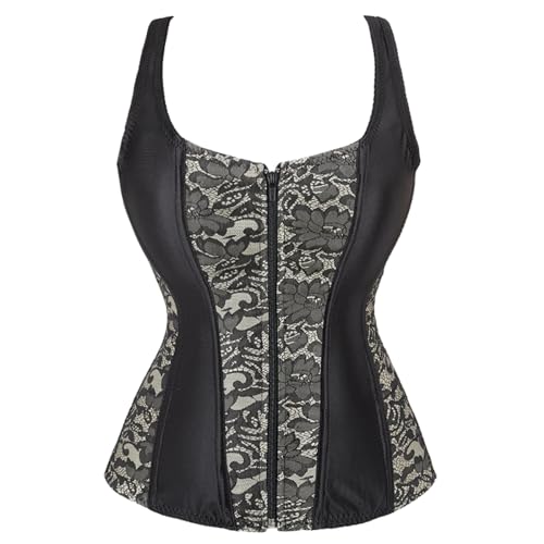 Corset push up gainant avec bretelles et jacquard floral beige
