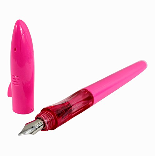 Hillento Jinhao Fountain Pen Set, Shark Series Plastic Medium Nib Fountain Pen Set, Diversity Color(Orange, Rose Red, Yellow, Blue, Red, Green), Set Of 6 #TOP4