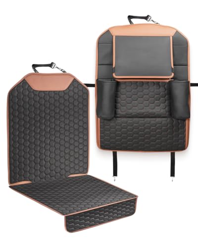 Image of Owleys Set Seat Back Organizer & Car Seat Protector Hexy Waterproof & Non-Slip Protector for Child Car Cushion for Leather and Fabric Seats (Hexy Set 1)
