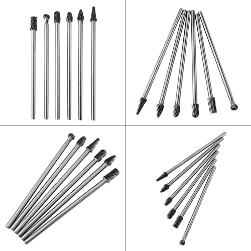 Set de 6 fresas rotativas de carburo de tungsteno miniatura 5