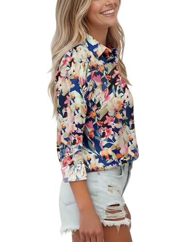 Image of Soft Wrinkle-Free Button Down Stretch Shirts for Women, Breathable Moisture-Wicking Casual Work Dress Tops