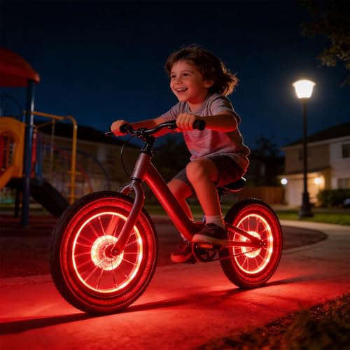 Lumières de roue à rayons : lampe rechargeable en ABS étanche haute performance - 2