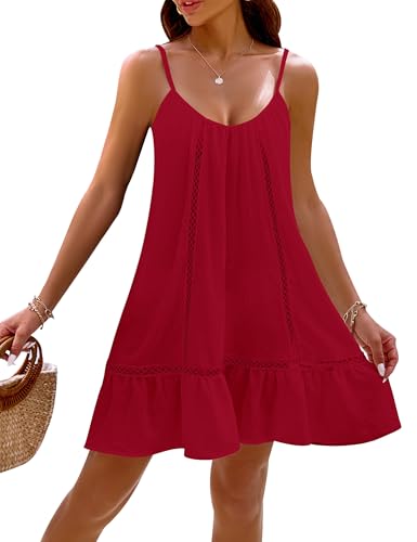 Image of Blooming Jelly Womens Bathing Suit Cover Up Swim Beach Dresses Cover Ups Spaghetti Straps Swimsuit Coverups 2026