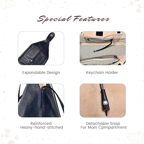 Image of OLD TREND Genuine Leather Forest Island Tote | Spacious Handbag with Removable Inner Pouches