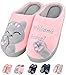 BTONGE Unisex Katzen Hausschuhe Damen Herren Winter Warm Plüsch Pantoffeln Paar Hausschuhe rutschfeste Weich Bequem Hausschuhe Katze Pantoffeln für Erwachsene Kinder Familie