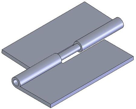 Right Hand, 3.00 Lg., 3.00 Open Width, .093 Leaf Thk., .250 Pin Dia., Slip Joint Hinges, Stainless Steel w/Stainless Steel Pin (2 Per Package)